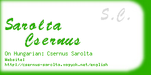 sarolta csernus business card